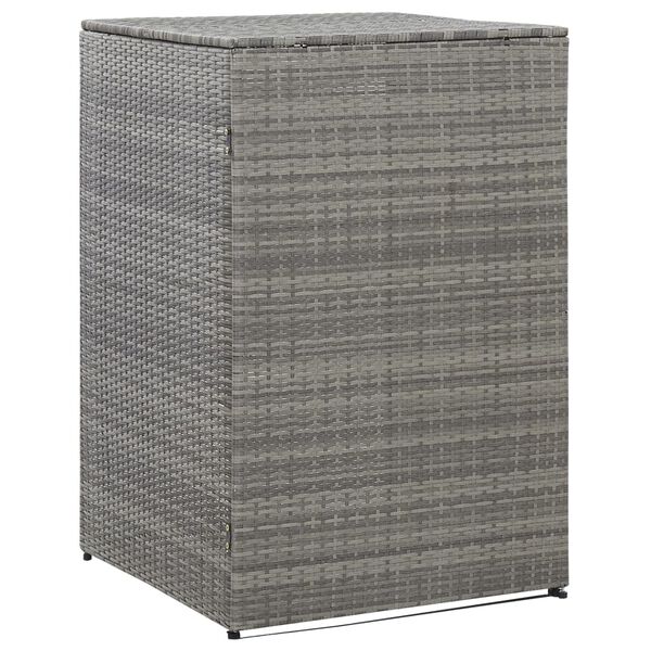 vidaXL Abri de poubelle simple Anthracite 76x78x120 cm R&eacute;sine tress&eacute;e