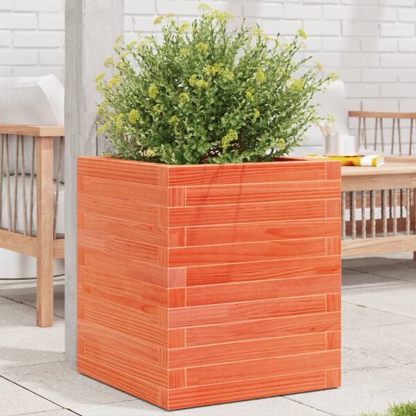 vidaXL Jardini&egrave;re cire marron 40x40x46 cm bois de pin massif
