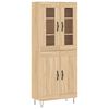 vidaXL Buffet haut Ch&ecirc;ne sonoma 69,5x34x180 cm Bois d'ing&eacute;nierie