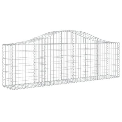 vidaXL Paniers à gabions arqués 4 pcs 200x30x60/80 cm Fer galvanisé