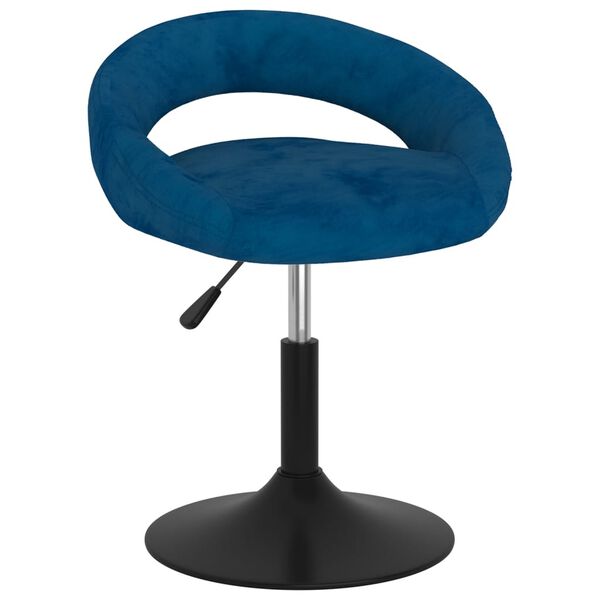 vidaXL Chaises pivotantes &agrave; manger lot de 2 Bleu Velours