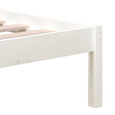 vidaXL Cadre de lit Blanc Bois de pin massif 200x200 cm