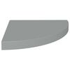 vidaXL &Eacute;tag&egrave;res d'angle flottantes 2 pcs gris 35x35x3,8 cm MDF