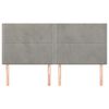vidaXL T&ecirc;te de lit Gris clair 160x5x118/128 cm Velours