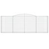 vidaXL Panier de gabions arqu&eacute; 400x30x140/160 cm Fer galvanis&eacute;