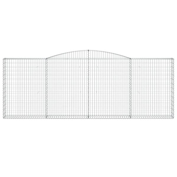vidaXL Panier de gabions arqu&eacute; 400x30x140/160 cm Fer galvanis&eacute;