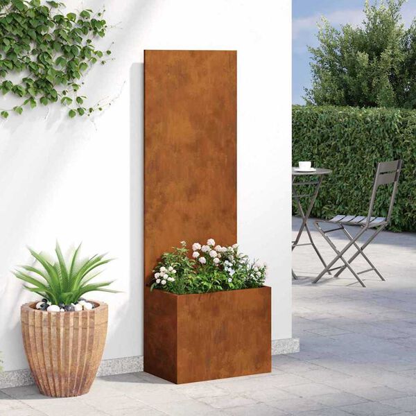 vidaXL &Eacute;cran de confidentialit&eacute; de jardin Fretwork Rouill&eacute; 50 x 140 cm