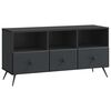 vidaXL Meuble TV avec tiroir Noir 102 x 34,5 x 50 cm Bois d'ing&eacute;nierie