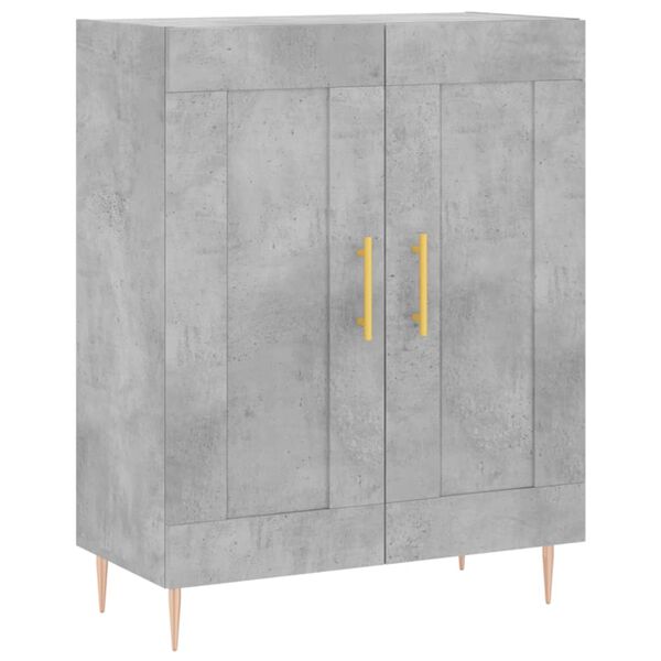 vidaXL Buffet gris b&eacute;ton 69,5x34x90 cm bois d'ing&eacute;nierie