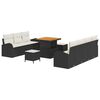 vidaXL Ensemble de canap&eacute; de jardin 10 pc Noir polyrotin