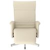 vidaXL Fauteuil inclinable avec repose-pieds cr&egrave;me similicuir