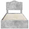 vidaXL Lit de Rangement Gris b&eacute;ton 75 x 190 cm Bois d'ing&eacute;nierie