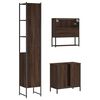 vidaXL Ensemble de meubles de salle de bain 3 pcs Ch&ecirc;ne marron