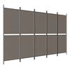 vidaXL Cloison de s&eacute;paration 5 panneaux Anthracite 250x220 cm Tissu