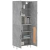 vidaXL Buffet haut Gris b&eacute;ton 69,5x34x180 cm Bois d'ing&eacute;nierie