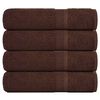 vidaXL Essuie-mains FROGN 4 pcs marron 50x100 cm 360 g/m&sup2;