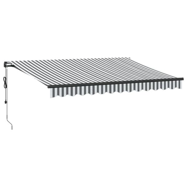 vidaXL Auvent rétractable automatique anthracite et blanc 350x250 cm
