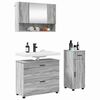 vidaXL Ensemble de mobilier de salle de bain 3 pcs Sonoma gris