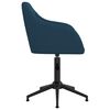 vidaXL Chaises pivotantes &agrave; manger lot de 6 bleu velours