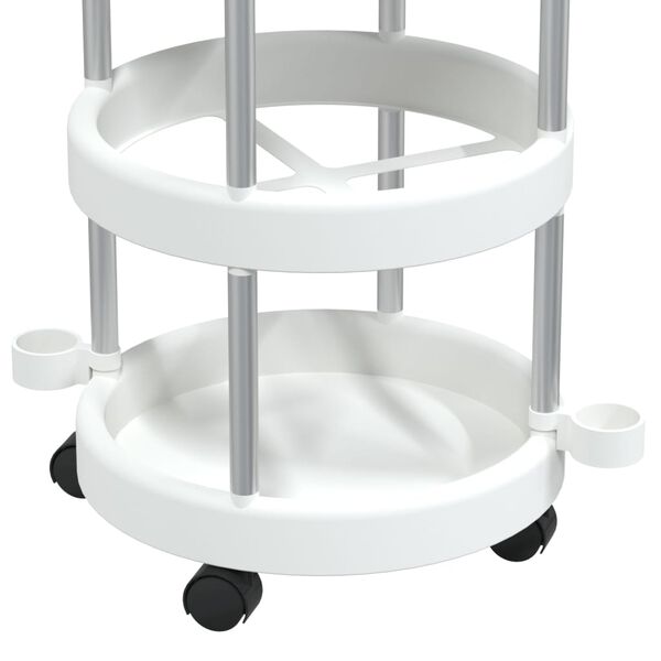 vidaXL Chariot de m&eacute;nage avec panier de rangement Aluminium