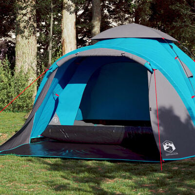 vidaXL Tente de camping à dôme 3 personnes bleu libération rapide