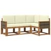 vidaXL Ensemble de canap&eacute;s d'ext&eacute;rieur 4 pc Naturel et Cr&egrave;me Polyester