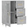vidaXL Buffet gris b&eacute;ton 69,5x34x90 cm bois d'ing&eacute;nierie