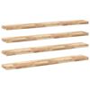 vidaXL &Eacute;tag&egrave;res flottantes 4 pcs 120x20x4 cm acacia massif non trait&eacute;