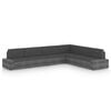 vidaXL Salon de jardin 6 pcs avec coussins Gris R&eacute;sine tress&eacute;e