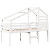 vidaXL Lit haut sans matelas blanc 90x190 cm bois de pin massif