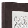 vidaXL Panneau mural sculpt&eacute; &agrave; la main MDF 40x80x1,5cm Marron et blanc