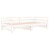vidaXL Lit coulissant sans matelas blanc 80x200 cm