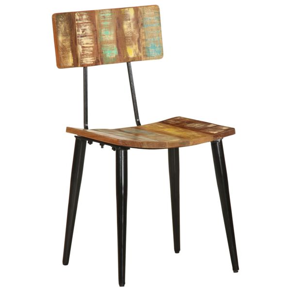 vidaXL Chaises à manger lot de 2 bois de récupération solide