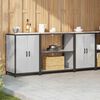 vidaXL Ensemble de rangement cuisine 3 pcs Argent&eacute; Acier inoxydable