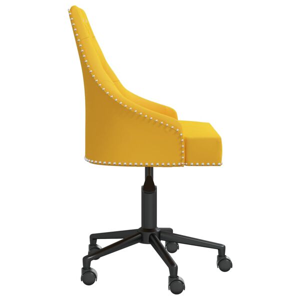 vidaXL Chaises pivotantes &agrave; manger lot de 2 Jaune Velours
