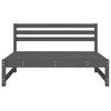 vidaXL Canapé central de jardin gris 120x80 cm bois de pin massif