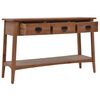 vidaXL Table console bois de sapin massif 126 x 40 x 77,5 cm Marron