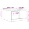 vidaXL Table basse avec tiroirs vieux bois 70,5x70x40 cm