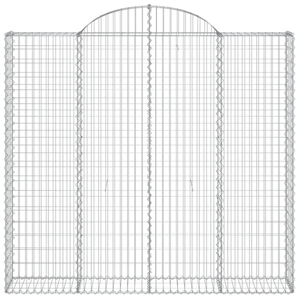 vidaXL Paniers &agrave; gabions arqu&eacute;s 6 pcs 200x50x180/200 cm Fer galvanis&eacute;