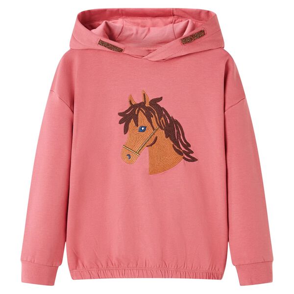 Sweat-shirt &agrave; capuche pour enfants rose ancien 92