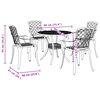 vidaXL Ensemble &agrave; manger de jardin 5 pcs noir aluminium coul&eacute;