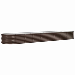 vidaXL Lit sur&eacute;lev&eacute; de jardin Acier galvanis&eacute; marron