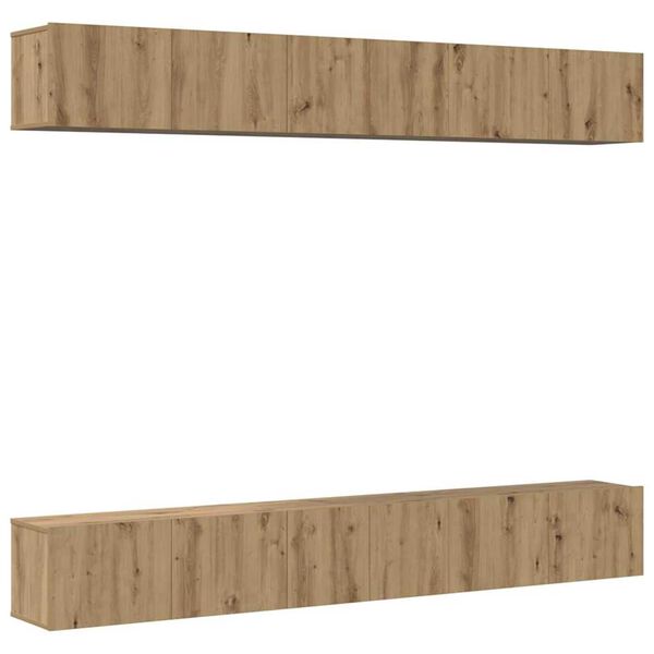 vidaXL Ensemble meuble TV 6 pcs Ch&ecirc;ne artisanal Bois d'ing&eacute;nierie