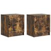 vidaXL Cabinet de chevet 2 pi&egrave;ces Ch&ecirc;ne fum&eacute; 43 x 34,5 x 47 cm