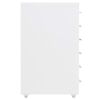 vidaXL Classeur mobile Blanc 28x41x69 cm Métal