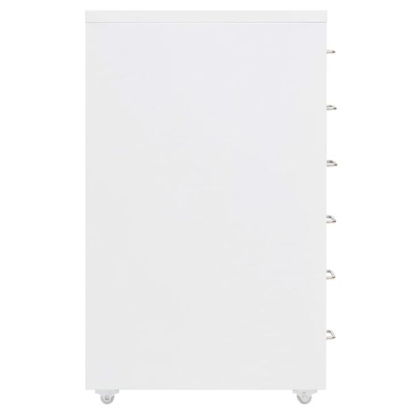 vidaXL Classeur mobile Blanc 28x41x69 cm Métal