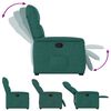 vidaXL Fauteuil inclinable vert fonc&eacute; tissu