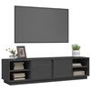 vidaXL Meuble TV Gris 156x40x40 cm Bois de pin massif