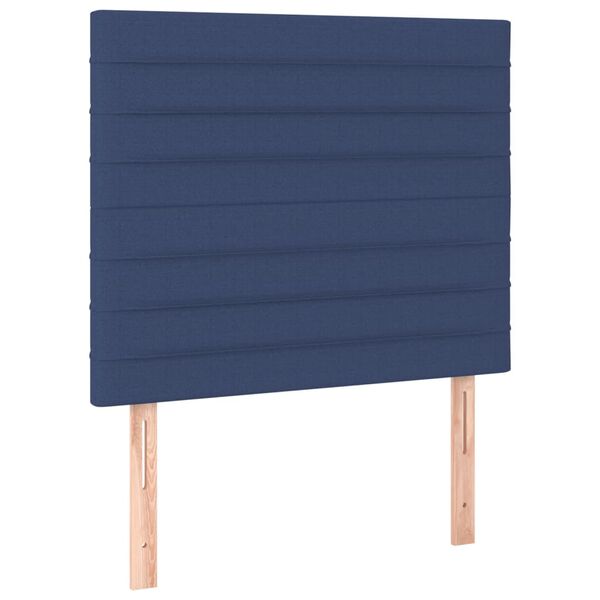 vidaXL T&ecirc;te de lit Bleu 90x5x118/128 cm Tissu