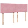 vidaXL Sommier &agrave; lattes de lit avec matelas Rose 140x200 cm Velours